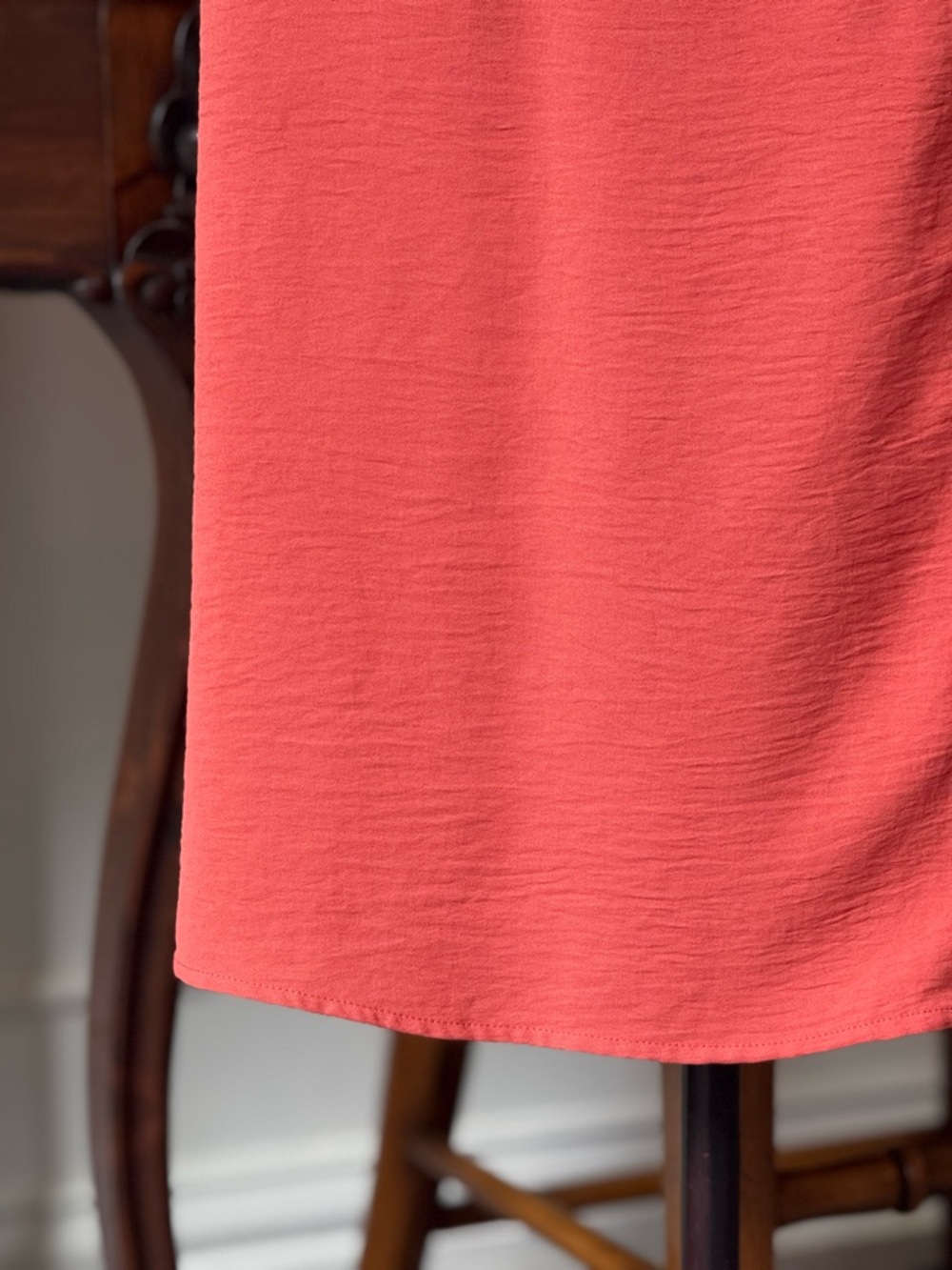 NYC Coral Maxi Wrap Skirt with Belted Ring - Picture 3 of 10